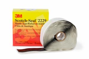 3M™ Scotch-Seal Mastic Tape Compound 2229, 3-3/4 in X 3-3/4 in, Black, 25 pads/carton, 100 pads/Caseimage