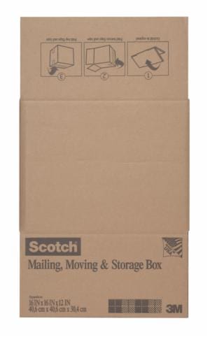 Scotch Moving and Storage Box 8026-MOV-SMFB, 16 in x 16 in x 12 in (40.6 cm x 40.6 cm x 30.4 cm)image
