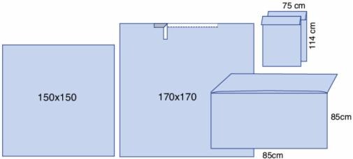 3M™ Steri-Drape™ Lithomy pakket met ondersteeklaken, 9105, 7 stuks/doos