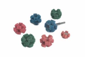 Standard Abrasives Buff and Blend Cross Buff GP, 725014, A/O Coarse, 1-1/2 in x 1/2 in x 2 Ply x 8-32, 50/Carton, 500 ea/Caseimage