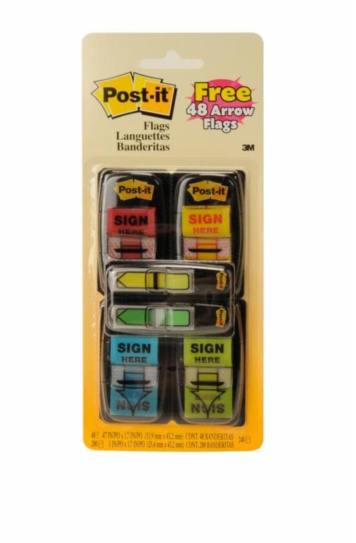 Post-it® Flags 680-SH4VA, Sign Here with 48 Arrow Flags, 25 mm x 43 mm, Value Pack