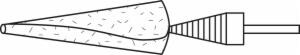 Standard Abrasives Cone Point Mandrel 709675, K-110, 5/Bag, 100 ea/Caseimage