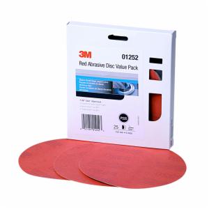 3M™ Red Abrasive Stikit Disc Value Pack, 01252, 6 in, P320 grade, 25 discs per pack, 4 packs per caseimage