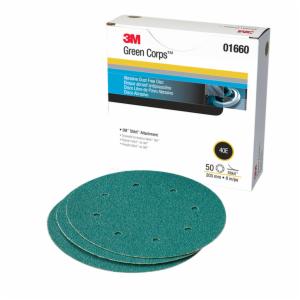 3M™ Green Corps Stikit Production Disc Dust Free, 01660, 8 in, 40, 50 discs per carton, 5 cartons per case image 3M™ Green Corps Stikit Production Disc Dust Free, 01660, 8 in, 40, 50 discs per carton, 5 cartons per caseimage