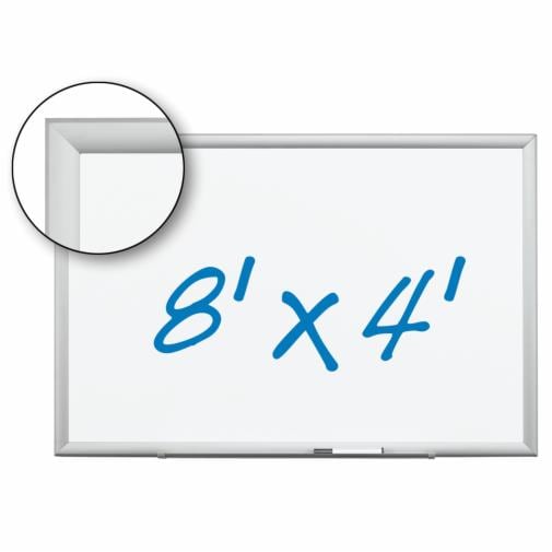 3M(TM) Porcelain Dry Erase Board, 96"x48"x1" White, DEP9648A