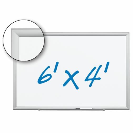 3M(TM) Porcelain Dry Erase Board, 72"x48"x1" White, DEP7248A