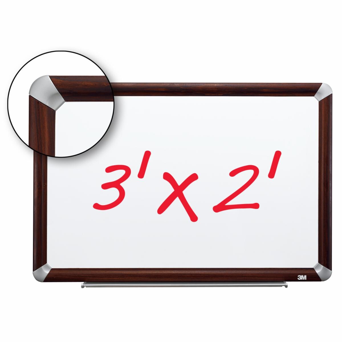 3M™ Melamine Dry Erase Board M3624FMY, 36 in x 24 in x 1 in (91.4 cm x