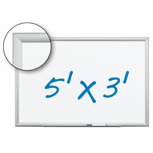 3M(TM) Porcelain Dry Erase Board, 60"x36"x1" White, DEP6036A
