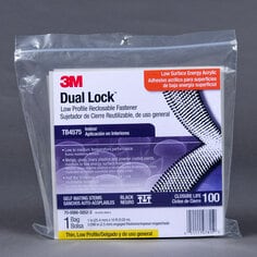 3M Dual Lock Reclosable Fastener TB4575 Black Low Profile Bag