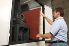 3M™ Wide Belt 364UZ, F Wt. Paper, Open, AO, P120 Application 2