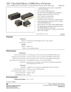 3M(TM) Ultra Hard Metric (UHM) Press-Fit Socket, TS2326
