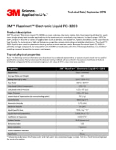 3M™ Fluorinert™ Electronic Liquid FC-3283 | 3M United States