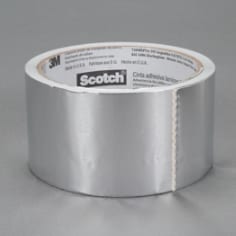 Scotch® Aluminum Foil Tape 3311 Silver, 2 in x 10 yd 3.6 mil, 24 rolls per case