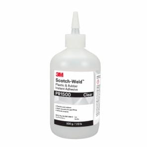 3M™ Scotch-Weld Plastic & Rubber Instant Adhesive PR1500, Clear, 500 Gram, 1 Bottle/Case image 3M™ Scotch-Weld Plastic & Rubber Instant Adhesive PR1500, Clear, 500 Gram, 1 Bottle/Caseimage