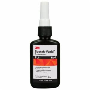 3M™ Scotch-Weld Threadlocker TL71, Red, 50 mL Bottle, 10/caseimage