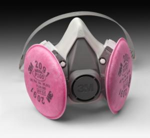3M™ Half Facepiece Reusable Respirator Assembly 6191/07001(AAD), P100, Small 24 EA/Caseimage