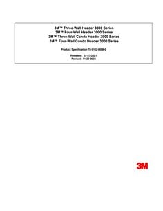 3M(TM) Three-Wall and Four-Wall Headers, Series 3XXX - EN