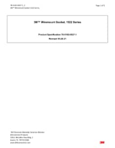 3M(TM) Wiremount Sockets, Series 1522 Series