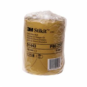 3M™ Stikit Gold Disc Roll, 01443, 6 in, P80A, 125 discs per roll, 10 rolls per caseimage