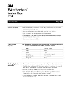 3M(TM) Weatherban(TM) Sealant Tape 5354