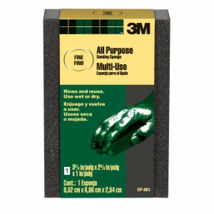 3M™ General Purpose Sanding Sponge CP-001A, Block, 3 3/4 in x 2 5/8 in x 1 in, Fine, Bulk, 250/cs image 3M™ General Purpose Sanding Sponge CP-001A, Block, 3 3/4 in x 2 5/8 in x 1 in, Fine, Bulk, 250/csimage