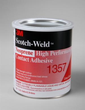 3M™ Neoprene High Performance Contact Adhesive 1357, Gray-Green, 1 Gallon, 4 Can/Case image 3M™ Neoprene High Performance Contact Adhesive 1357, Gray-Green, 1 Gallon, 4 Can/Caseimage