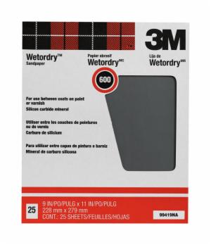 3M™ Pro-Pak Wetordry Sanding Sheets 88599NA, 9 in x 11 in, 1500A grit, 25 sht pkimage