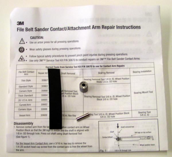 ™ File Belt Arm #28369 Repair Kit 30667