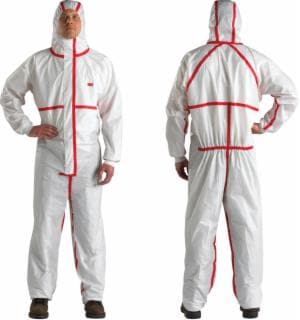 3M™ Chemical Protective Coverall 4565, White + Red, Type 4/5/6, 4XL, 20 Each/Caseimage
