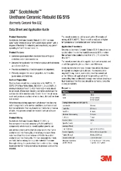 3M(TM) Scotchkote(TM) Urethane Ceramic Rebuild EG 515 DS & AG