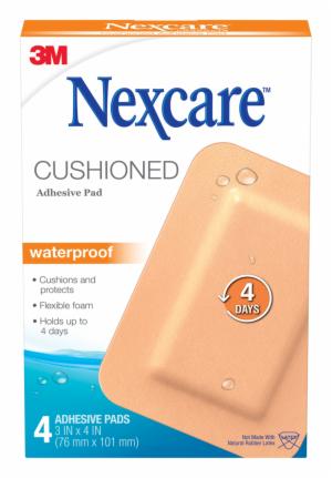 Nexcare Cushioned Adhesive Pad AWP34, 3 in x 4 in image Nexcare Cushioned Adhesive Pad AWP34, 3 in x 4 inimage