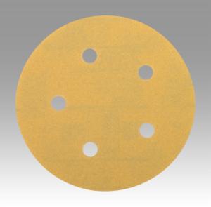 3M™ Hookit Gold Film Disc 255L, 01057, 5 in x NH, 5 Hole, P400, D/F, Die 500FH, 100/Carton, 4 Cartons/Caseimage