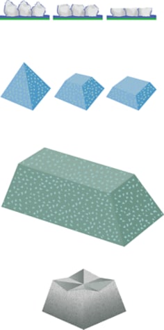 3M(TM) Trizact(TM) Abrasives Structure_ConventionalAbrsveCompare