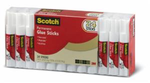 Scotch Glue Sticks 6008-24-S, .28 oz (8 g), 24-Packimage