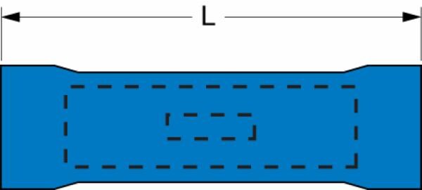 ™ Vinyl Insulated Brazed Seam Butt Connector 65-WP