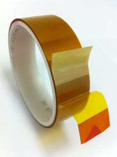 3M™ Laagstatische tape van polyimidefolie met schutlaag 5433 amber, 304,8 mm x 32,9 m, 0,069 mm, 1 per doos bulk