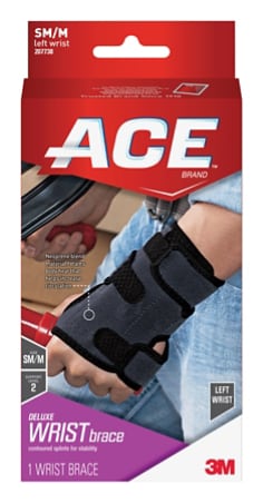 ACE(TM) Brand Deluxe Wrist Brace, Adjustable, Left Wrist