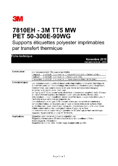 Support Etiquettes 7810EH - 3M TT5 MW PET 50-300E-90WG