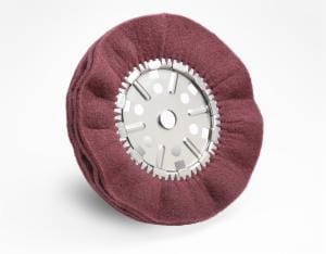 Scotch-Brite High Strength Satin Pleated Buff Wheel, HS-SB, 4A Fine, 14 in x 2 in x 1-1/4 in, 180 ea/Caseimage