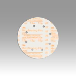 3M™ Hookit Microfinishing Film Disc 268L, 15 Mic 3MIL, Type D, 6 in x NH, D/F 8HL, Die 600HY, 25/Bag, 500 ea/Caseimage