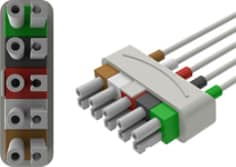 Yokemate LeadWire Sys, 5-Lead Set (RA/LL/LA/RL/C) WH,GR,BR,R,BK