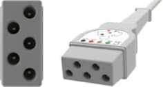 ECG Cables, 5-Lead, Safety Din, Detachable, D5C90