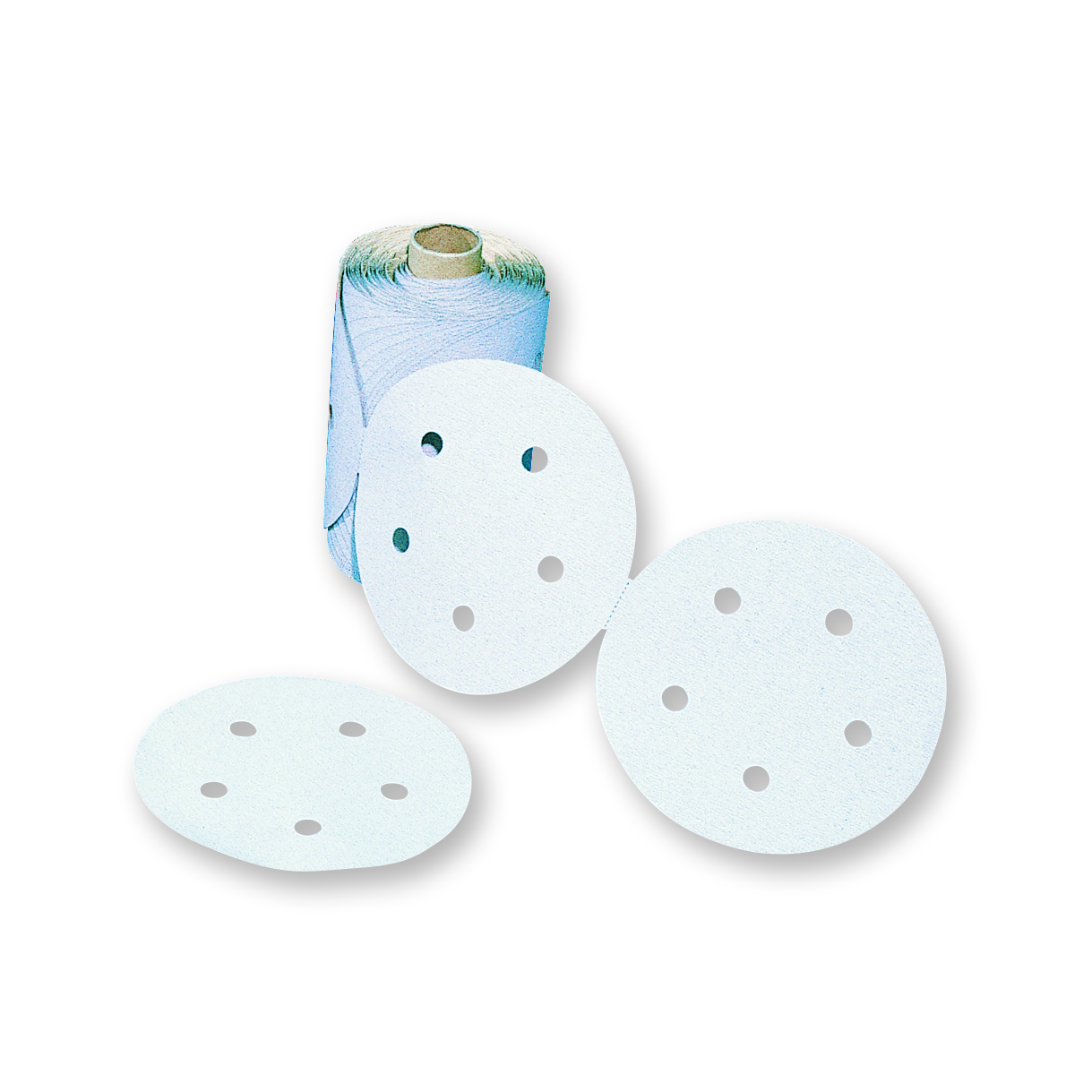 3M™ Stikit™ Paper Disc Roll 426U, 80 A-weight, 5 in x NH, D/F 5 HL, Die 500FH, 125 Discs/Roll, 10 Rolls/Case