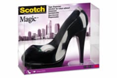 Dévidoir de Ruban Adhésif Scotch® Design Chaussure, Noir + 1 ruban adhésif Scotch® Magic™ 19 mm x