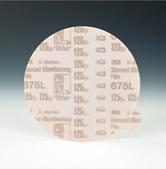 3M(TM) Diamond MFF PSA Disc 675L, 5 x NH, 125 Micron, Back