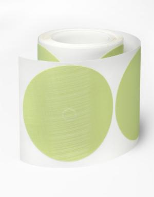 3M™ Trizact PSA Film Disc Roll 268XA, A35 3MIL, Green, 5 in x NH, Die 500X, 25 Discs/Roll, 4 Rolls/Caseimage