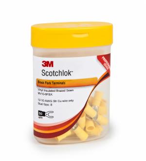 3M™ Scotchlok Fork Nylon Insulated, 50/bottle, MNG10-8FX, wider-tongue design for use on free-standing studs, 500/Case image 3M™ Scotchlok Fork Nylon Insulated, 50/bottle, MNG10-8FX, wider-tongue design for use on free-standing studs, 500/Caseimage