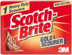Scotch-Brite Gold Scourer 1/pk 12/ctn