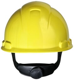 3M™ Hard Hat, Yellow 4-Point Ratchet Suspension H-702R, 20 ea