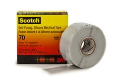 Scotch® Self-Fusing Silicone Rubber Electrical Tape 70, 1 in x 30 ft, Sky Blue/Gray